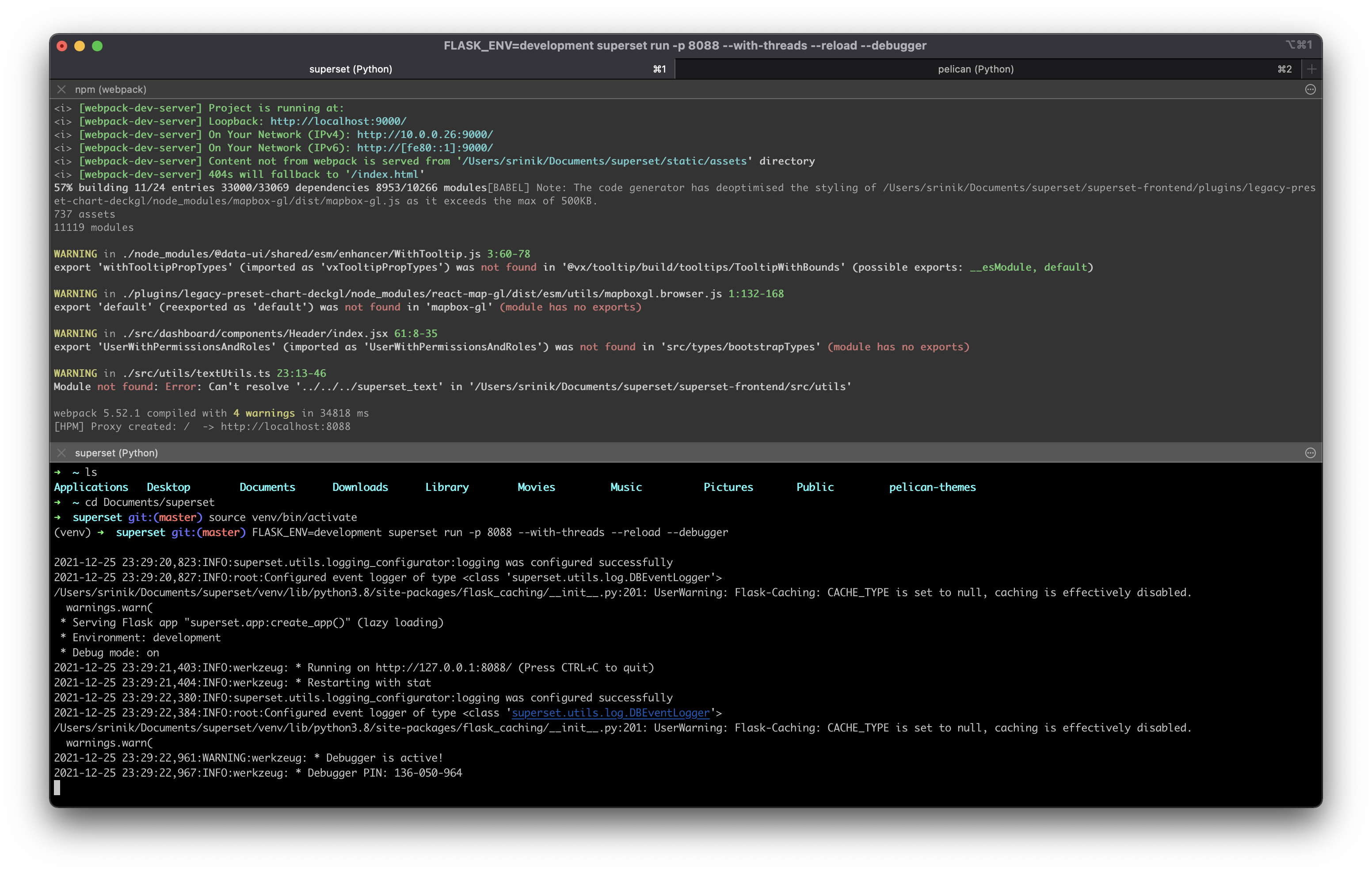 backend and frontend